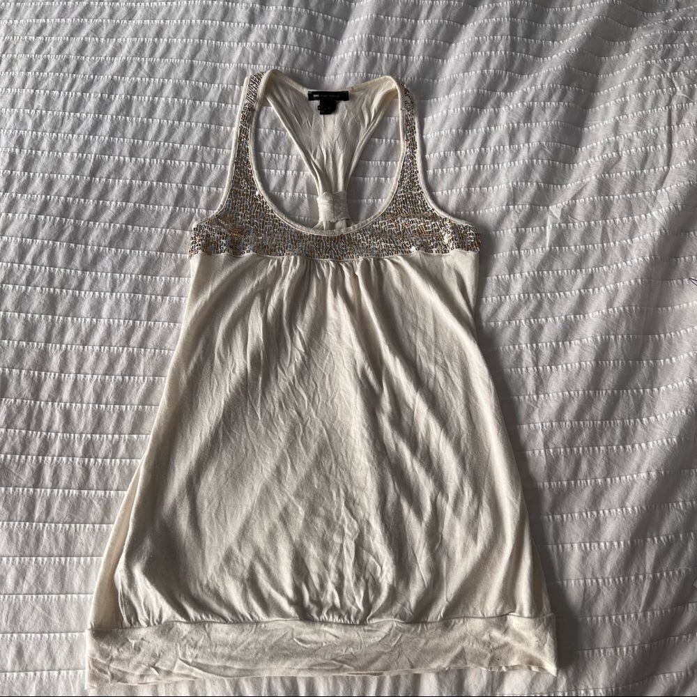 4/$20 Mango sequin racerback tank top - Picture 5 of 9
